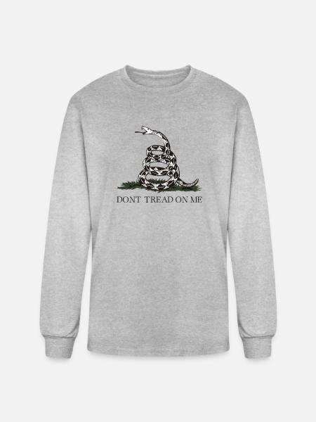 Coiled Rattlesnake Emblem - Men's Long Sleeve T-Shirt - heather gray