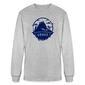 greece - Men's Long Sleeve T-Shirt - heather gray - Front