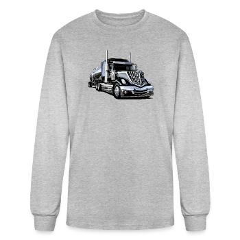 Tanker truck, Semi-trailer - Men's Long Sleeve T-Shirt - heather gray - Front