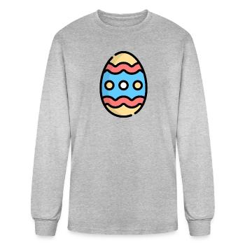 Colorful Easter Egg - Men's Long Sleeve T-Shirt - heather gray - Front