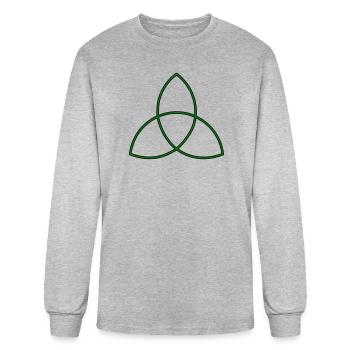 Triquerta (Celtic knot) - Men's Long Sleeve T-Shirt - heather gray - Front