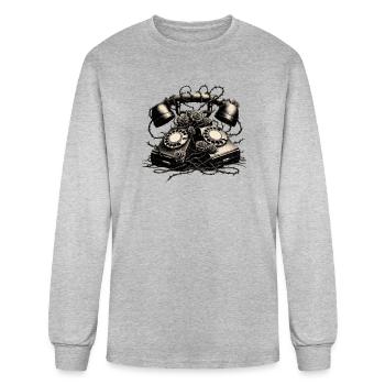 Toxic Communication - Rose Thorn Telephones - Men's Long Sleeve T-Shirt - heather gray - Front