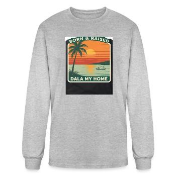 Born & Raised Dala My Home - Men's Long Sleeve T-Shirt - heather gray - Front