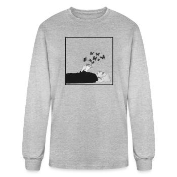 Breath of Butterflies - Men's Long Sleeve T-Shirt - heather gray - Front