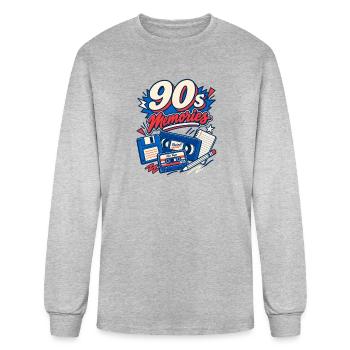 90s retro memories - Men's Long Sleeve T-Shirt - heather gray - Front