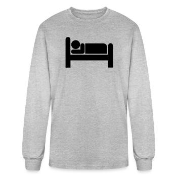 Sleeping - Men's Long Sleeve T-Shirt - heather gray - Front