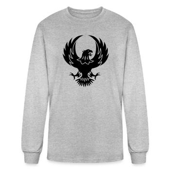 eagle - Men's Long Sleeve T-Shirt - heather gray - Front