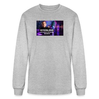 Master Podcast Thumbnail Logo Screen - Men's Long Sleeve T-Shirt - heather gray - Front