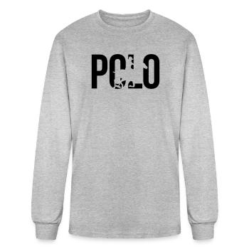 polo - Men's Long Sleeve T-Shirt - heather gray - Front