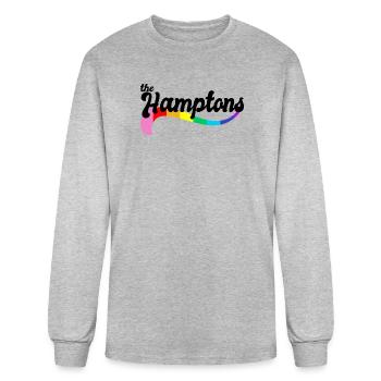 The Hamptons gay rainbow queer vacation LGBTQ LOVE - Men's Long Sleeve T-Shirt - heather gray - Front