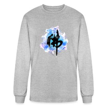 Buddhism Grafiti - Men's Long Sleeve T-Shirt - heather gray - Front