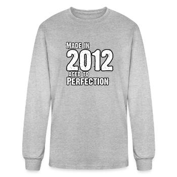 Crafted In 2012 For Perfection - Born In 2012 - Men's Long Sleeve T-Shirt - heather gray - Front
