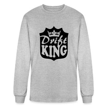 roi de la dérive - T-shirt à manches longues Homme - gris chiné - Devant