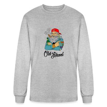 Motard, Coureur, Hachoir, Moto - T-shirt à manches longues Homme - gris chiné - Devant
