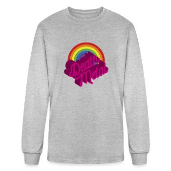 Arc-en-ciel death metal - T-shirt à manches longues Homme - gris chiné - Devant