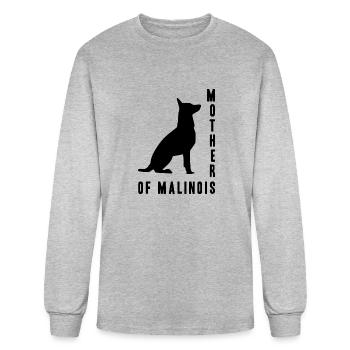Mother Of Malinois - Men's Long Sleeve T-Shirt - heather gray - Front