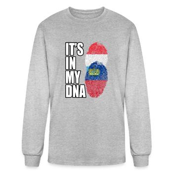Héritage luxembourgeois et liechtensteinois - T-shirt à manches longues Homme - gris chiné - Devant
