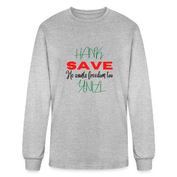 SAVE Freedom - Men's Long Sleeve T-Shirt - heather gray - Front