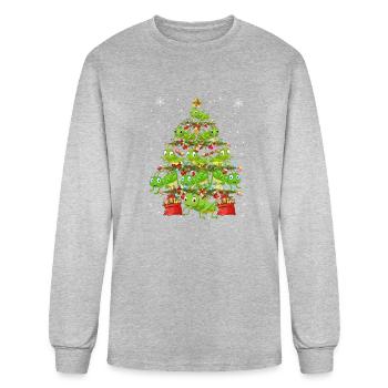 Grasshopper Christmas Tree Christmas Grasshopper - Men's Long Sleeve T-Shirt - heather gray - Front