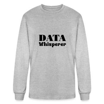 Data Whisperer Data Scientist Data Analyst - Men's Long Sleeve T-Shirt - heather gray - Front