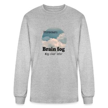 Forecast Brain Fog May Clear Later - Men's Long Sleeve T-Shirt - heather gray - Front