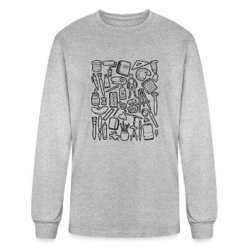 Art And Creativity - Men's Long Sleeve T-Shirt - heather gray - Front
