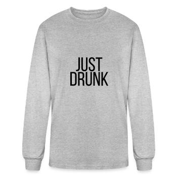 Just Drunk - Men's Long Sleeve T-Shirt - heather gray - Front