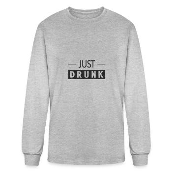 Just Drunk - Men's Long Sleeve T-Shirt - heather gray - Front