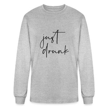 Just Drunk - Men's Long Sleeve T-Shirt - heather gray - Front