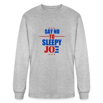 Say No To Sleepy Joe - Men's Long Sleeve T-Shirt - heather gray - Front