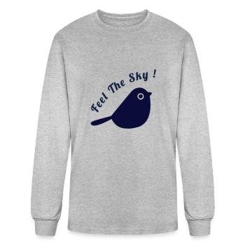 Feel the sky - Men's Long Sleeve T-Shirt - heather gray - Front