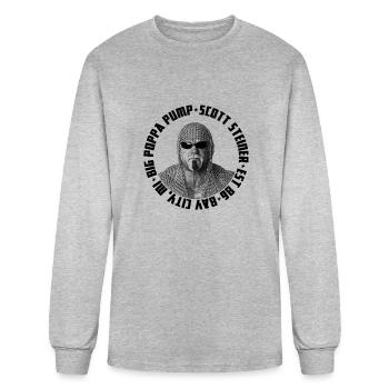 Big Poppa Pump Scott Steiner Gym - Men's Long Sleeve T-Shirt - heather gray - Front