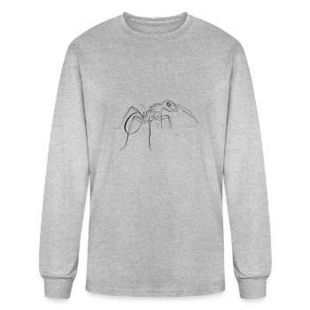 Ant drawing - Men's Long Sleeve T-Shirt - heather gray - Front