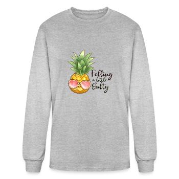 filling a little salty - Men's Long Sleeve T-Shirt - heather gray - Front