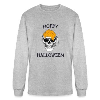 Hoppy Halloween Halloween Beer - Men's Long Sleeve T-Shirt - heather gray - Front