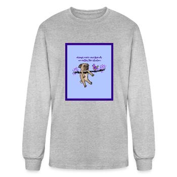 Always Make New Friends No Matter The Situation - Men's Long Sleeve T-Shirt - heather gray - Front