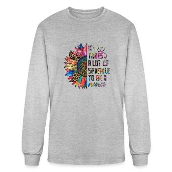 It takes a lot of sparkle - Men's Long Sleeve T-Shirt - heather gray - Front