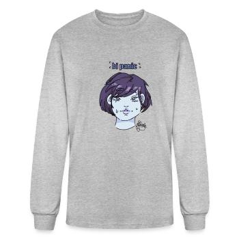 Bi Panic girl Premium Scoop - Men's Long Sleeve T-Shirt - heather gray - Front