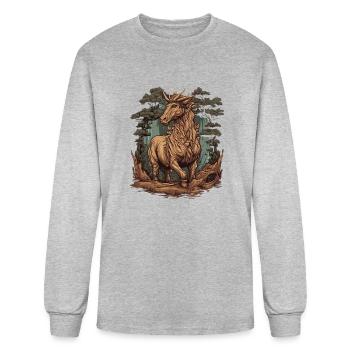 A mystical horse - Men's Long Sleeve T-Shirt - heather gray - Front