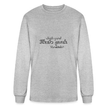 Junk yard skate punk Yardside font logo white - Men's Long Sleeve T-Shirt - heather gray - Front