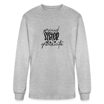 Praud Soeur d’un Diplômé - Grandes soeurs heureuses - T-shirt à manches longues Homme - gris chiné - Devant