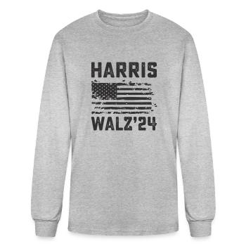 Harris Walz'24 - Men's Long Sleeve T-Shirt - heather gray - Front