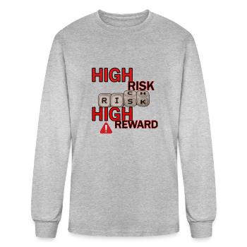 high risk high reward - Men's Long Sleeve T-Shirt - heather gray - Front