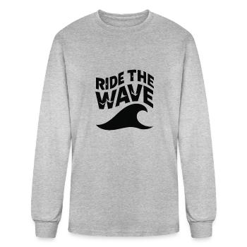 Embrace Life's Fluid Rhythms - Men's Long Sleeve T-Shirt - heather gray - Front