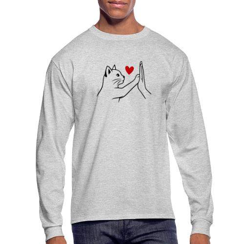 Cat Lover High-Five T-Shirt - Men's Long Sleeve T-Shirt