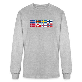 Scandinavian Flags Nordic Pride - Men's Long Sleeve T-Shirt - heather gray - Front