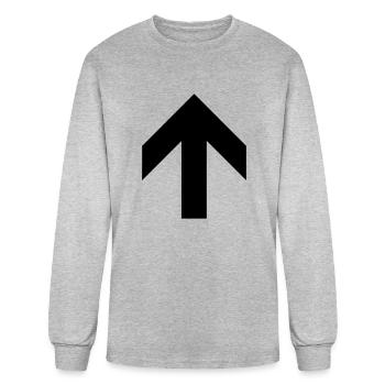 Arrow Up - Men's Long Sleeve T-Shirt - heather gray - Front