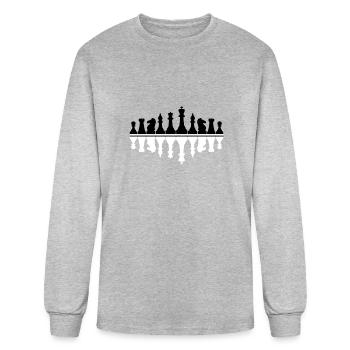 Chess Checkmate Brain Chess - Men's Long Sleeve T-Shirt - heather gray - Front