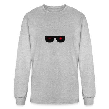 glasses red eye 1984 - Men's Long Sleeve T-Shirt - heather gray - Front