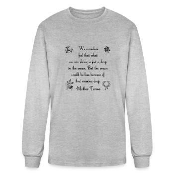 Drop in the ocean - Men's Long Sleeve T-Shirt - heather gray - Front